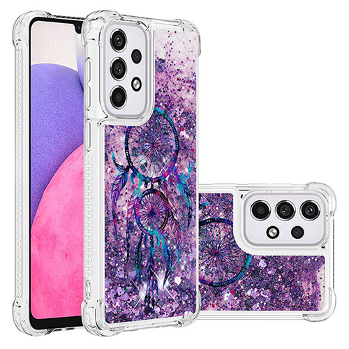 Silicone Candy Rubber TPU Bling-Bling Soft Case Cover S03 for Samsung Galaxy A33 5G Purple