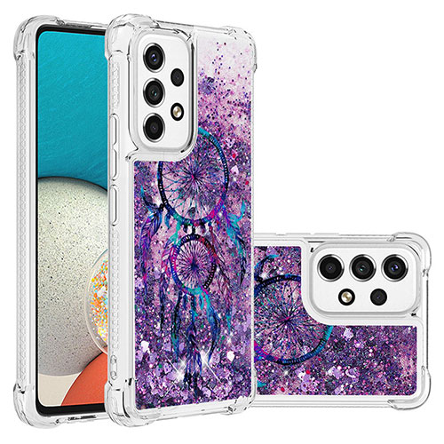 Silicone Candy Rubber TPU Bling-Bling Soft Case Cover S03 for Samsung Galaxy A53 5G Purple