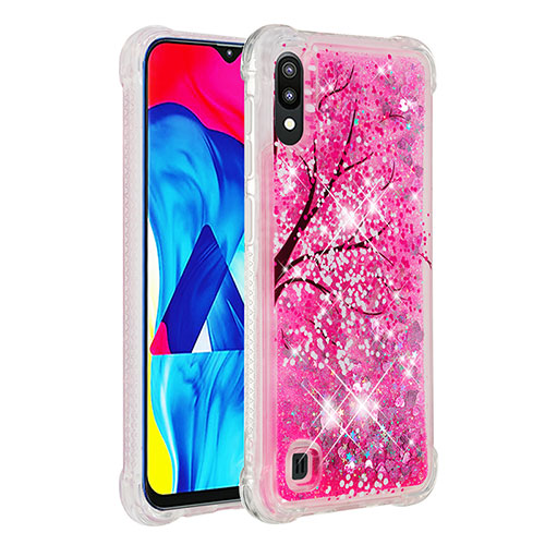 Silicone Candy Rubber TPU Bling-Bling Soft Case Cover S03 for Samsung Galaxy M10 Hot Pink