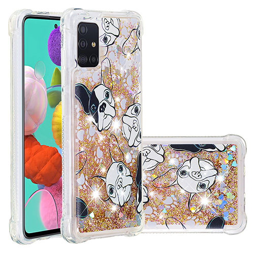 Silicone Candy Rubber TPU Bling-Bling Soft Case Cover S03 for Samsung Galaxy M40S Gold