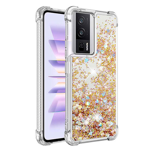 Silicone Candy Rubber TPU Bling-Bling Soft Case Cover S03 for Xiaomi Redmi K60 5G Gold