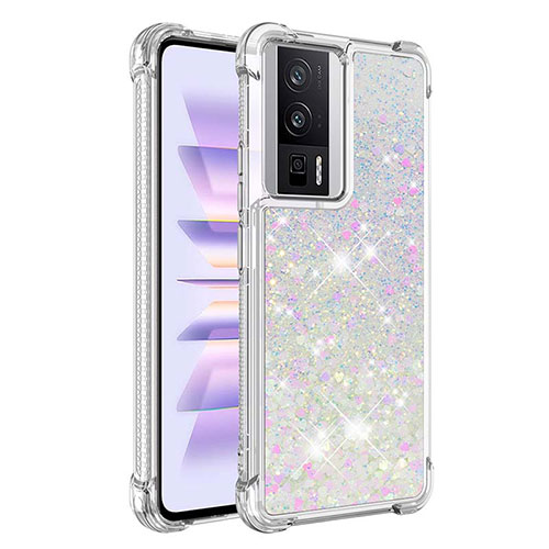 Silicone Candy Rubber TPU Bling-Bling Soft Case Cover S03 for Xiaomi Redmi K60 5G Silver