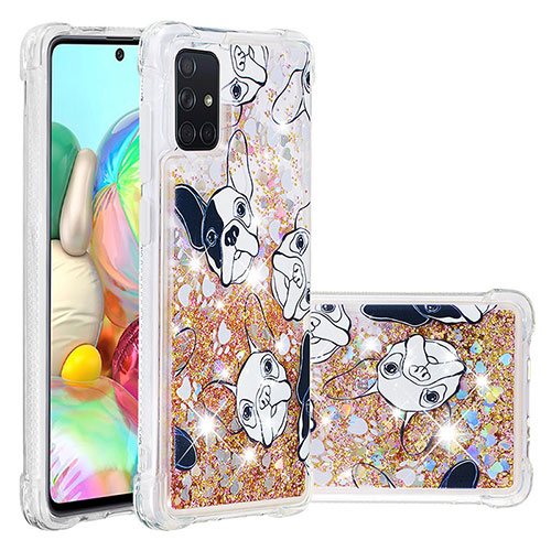 Silicone Candy Rubber TPU Bling-Bling Soft Case Cover S04 for Samsung Galaxy A71 5G Gold