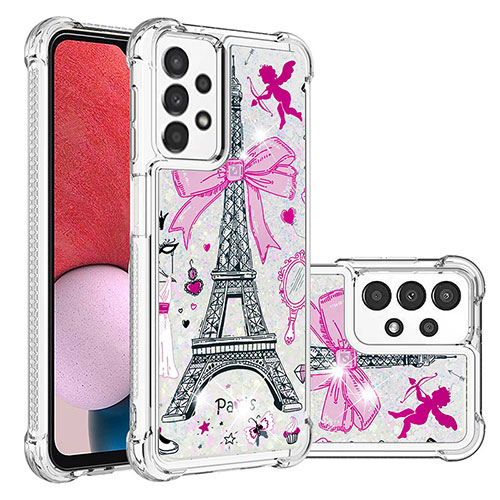 Silicone Candy Rubber TPU Bling-Bling Soft Case Cover with Lanyard Strap S02 for Samsung Galaxy A13 4G Mixed