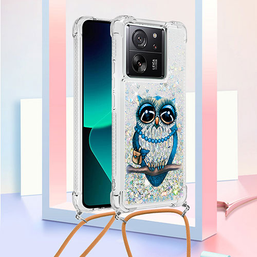 Silicone Candy Rubber TPU Bling-Bling Soft Case Cover with Lanyard Strap YB3 for Xiaomi Redmi K60 Ultra 5G Mixed