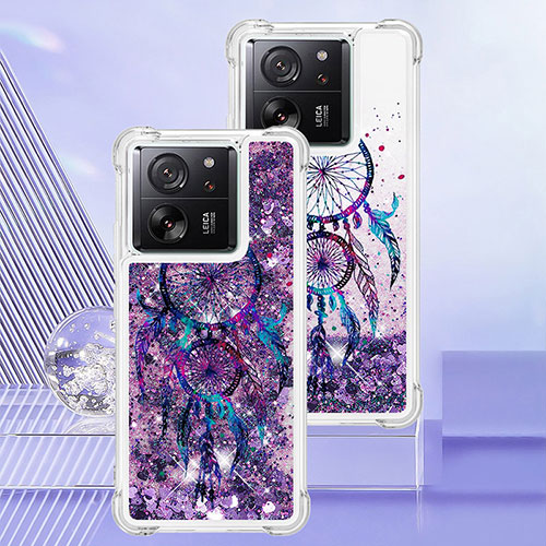 Silicone Candy Rubber TPU Bling-Bling Soft Case Cover YB1 for Xiaomi Mi 13T 5G Purple