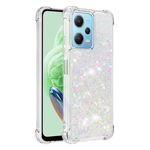 Silicone Candy Rubber TPU Bling-Bling Soft Case Cover YB1 for Xiaomi Poco X5 5G Silver
