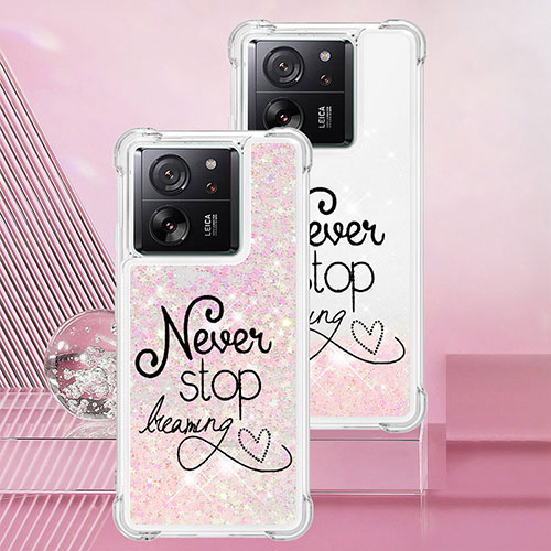 Silicone Candy Rubber TPU Bling-Bling Soft Case Cover YB1 for Xiaomi Redmi K60 Ultra 5G Rose Gold