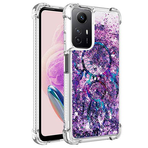 Silicone Candy Rubber TPU Bling-Bling Soft Case Cover YB1 for Xiaomi Redmi Note 12S Purple