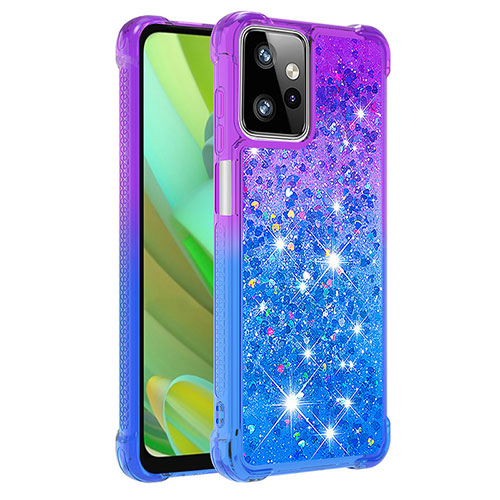 Silicone Candy Rubber TPU Bling-Bling Soft Case Cover YB2 for Motorola Moto G Power 5G (2023) Purple