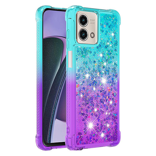 Silicone Candy Rubber TPU Bling-Bling Soft Case Cover YB2 for Motorola Moto G Stylus (2023) 5G Sky Blue