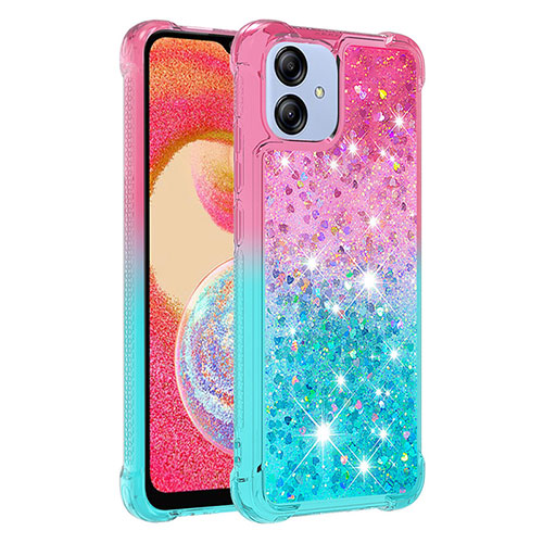 Silicone Candy Rubber TPU Bling-Bling Soft Case Cover YB2 for Samsung Galaxy A04 4G Pink