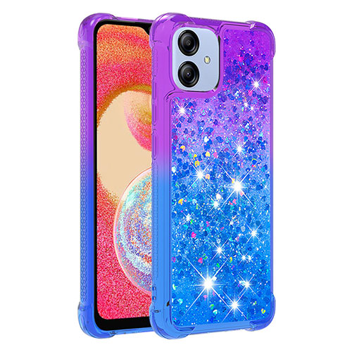 Silicone Candy Rubber TPU Bling-Bling Soft Case Cover YB2 for Samsung Galaxy A04 4G Purple