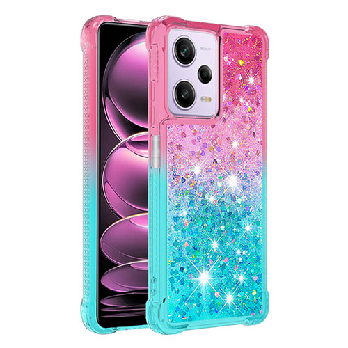 Silicone Candy Rubber TPU Bling-Bling Soft Case Cover YB2 for Xiaomi Redmi Note 12 Pro 5G Pink