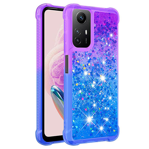 Silicone Candy Rubber TPU Bling-Bling Soft Case Cover YB2 for Xiaomi Redmi Note 12S Purple