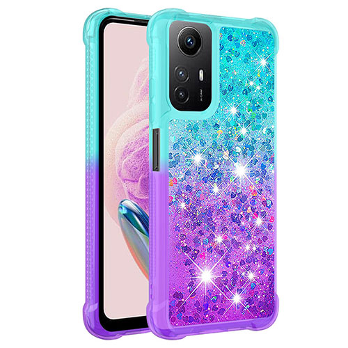 Silicone Candy Rubber TPU Bling-Bling Soft Case Cover YB2 for Xiaomi Redmi Note 12S Sky Blue