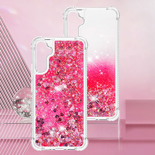 Silicone Candy Rubber TPU Bling-Bling Soft Case Cover YB3 for Samsung Galaxy A34 5G Hot Pink