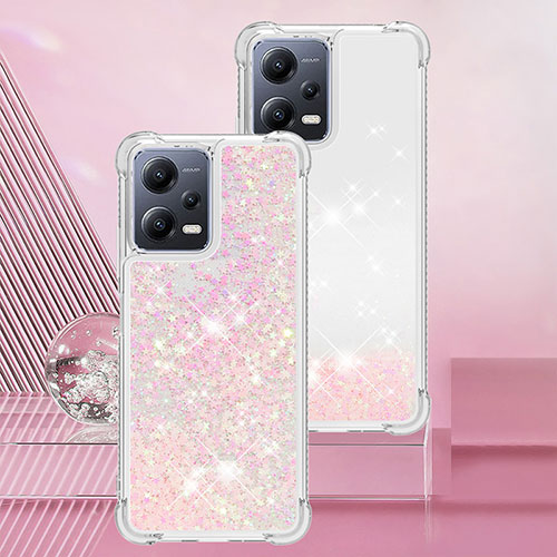 Silicone Candy Rubber TPU Bling-Bling Soft Case Cover YB3 for Xiaomi Redmi Note 12 Pro 5G Pink