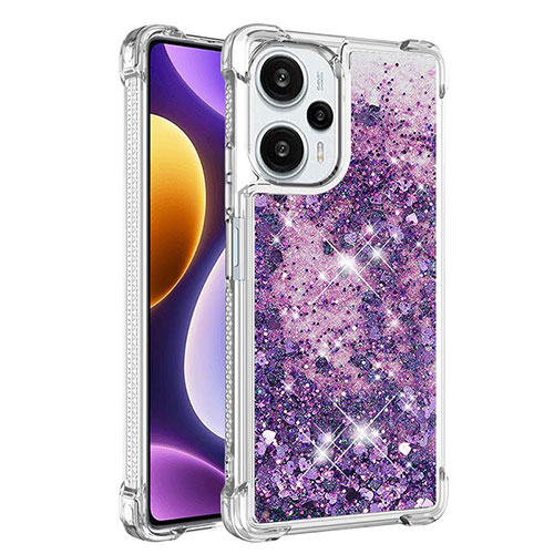 Silicone Candy Rubber TPU Bling-Bling Soft Case Cover YB3 for Xiaomi Redmi Note 12 Turbo 5G Purple