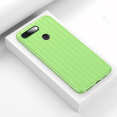 Silicone Candy Rubber TPU Line Soft Case Cover C01 for Huawei Honor V20 Green