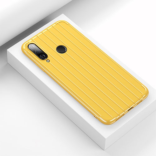 Silicone Candy Rubber TPU Line Soft Case Cover C01 for Huawei Nova 4e Yellow