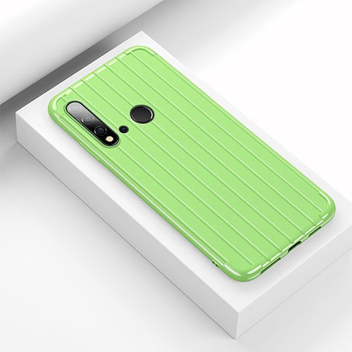 Silicone Candy Rubber TPU Line Soft Case Cover C01 for Huawei P20 Lite (2019) Green