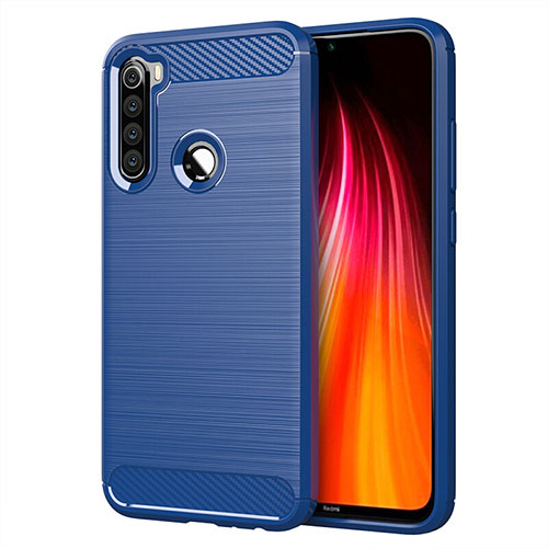 Silicone Candy Rubber TPU Line Soft Case Cover C01 for Xiaomi Redmi Note 8T Blue