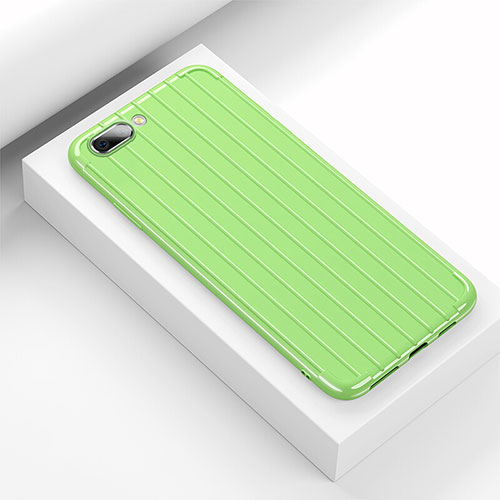 Silicone Candy Rubber TPU Line Soft Case Cover C02 for Oppo K1 Green