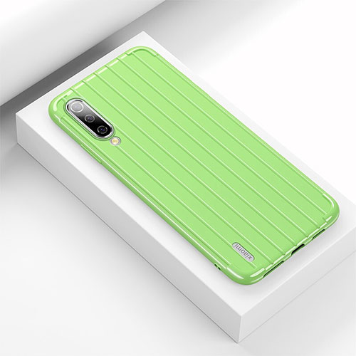 Silicone Candy Rubber TPU Line Soft Case Cover C03 for Xiaomi Mi A3 Green