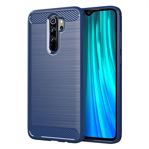 Silicone Candy Rubber TPU Line Soft Case Cover C03 for Xiaomi Redmi Note 8 Pro Blue