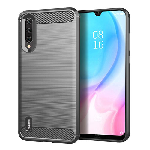 Silicone Candy Rubber TPU Line Soft Case Cover C05 for Xiaomi Mi A3 Gray