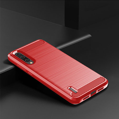 Silicone Candy Rubber TPU Line Soft Case Cover C08 for Xiaomi Mi A3 Red