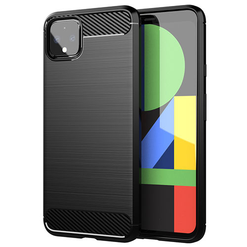 Silicone Candy Rubber TPU Line Soft Case Cover for Google Pixel 4 XL Black