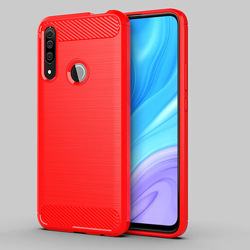 Silicone Candy Rubber TPU Line Soft Case Cover for Huawei Enjoy 10 Plus Red