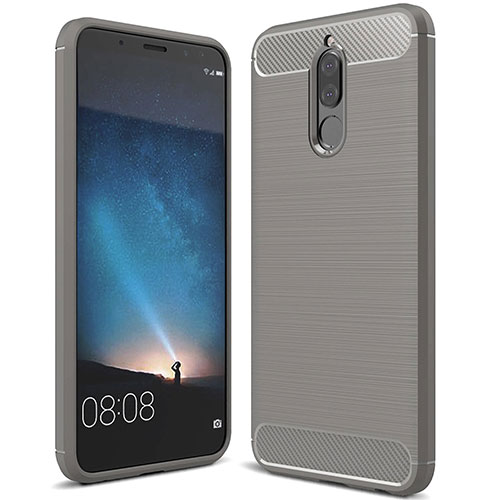 Silicone Candy Rubber TPU Line Soft Case Cover for Huawei G10 Gray