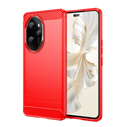 Silicone Candy Rubber TPU Line Soft Case Cover for Huawei Honor 100 Pro 5G Red