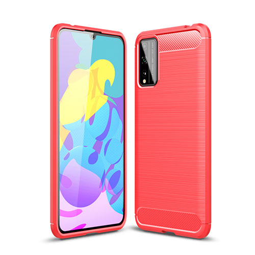 Silicone Candy Rubber TPU Line Soft Case Cover for Huawei Honor Play4T Pro Red