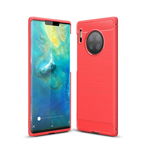 Silicone Candy Rubber TPU Line Soft Case Cover for Huawei Mate 30E Pro 5G Red