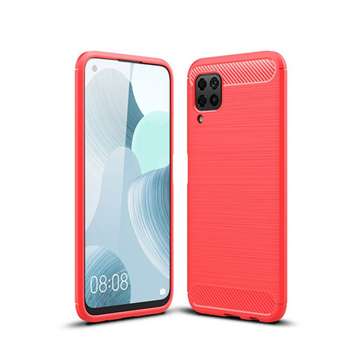 Silicone Candy Rubber TPU Line Soft Case Cover for Huawei Nova 6 SE Red