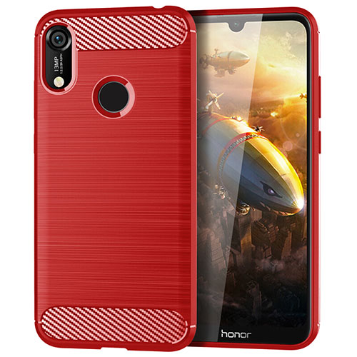 Silicone Candy Rubber TPU Line Soft Case Cover for Huawei Y6s Red