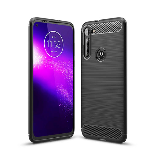 Silicone Candy Rubber TPU Line Soft Case Cover for Motorola Moto G8 Power Black