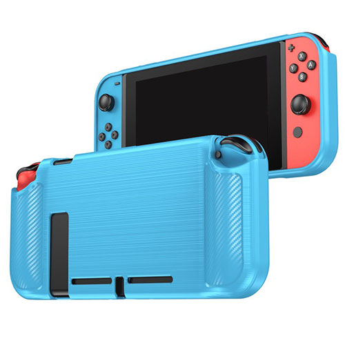 Silicone Candy Rubber TPU Line Soft Case Cover for Nintendo Switch Sky Blue