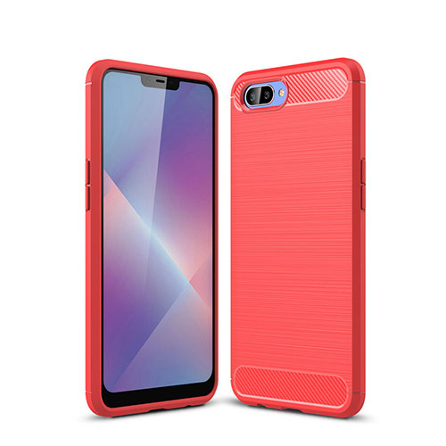 Silicone Candy Rubber TPU Line Soft Case Cover for Oppo A5 Red