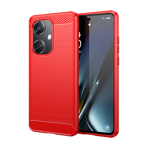 Silicone Candy Rubber TPU Line Soft Case Cover for Oppo K11 5G Red