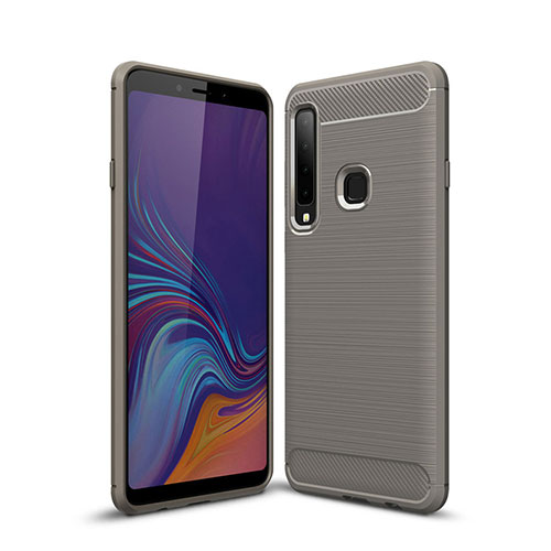 Silicone Candy Rubber TPU Line Soft Case Cover for Samsung Galaxy A9s Gray
