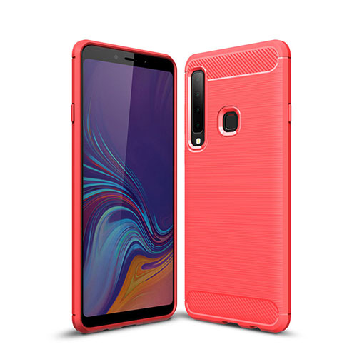 Silicone Candy Rubber TPU Line Soft Case Cover for Samsung Galaxy A9s Red