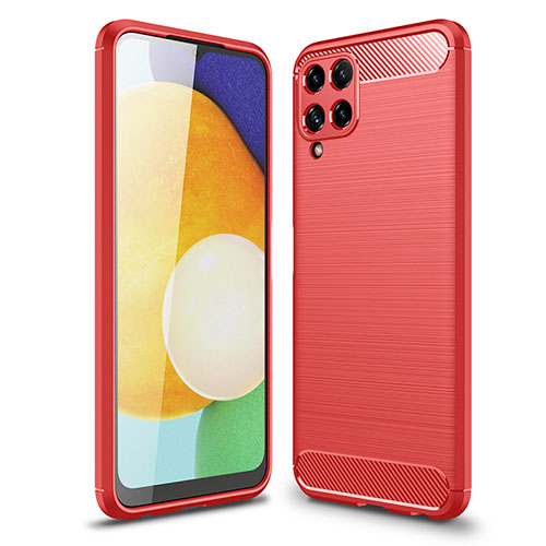 Silicone Candy Rubber TPU Line Soft Case Cover for Samsung Galaxy M32 4G Red