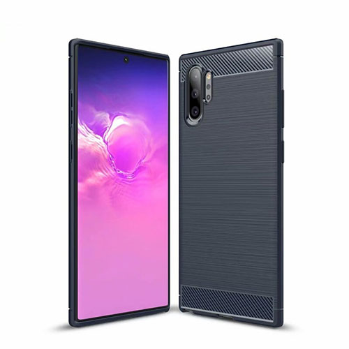 Silicone Candy Rubber TPU Line Soft Case Cover for Samsung Galaxy Note 10 Plus 5G Blue