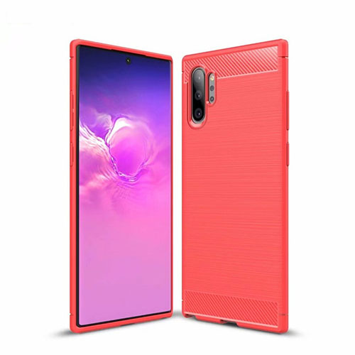 Silicone Candy Rubber TPU Line Soft Case Cover for Samsung Galaxy Note 10 Plus 5G Red