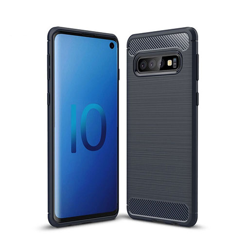 Silicone Candy Rubber TPU Line Soft Case Cover for Samsung Galaxy S10 5G Blue